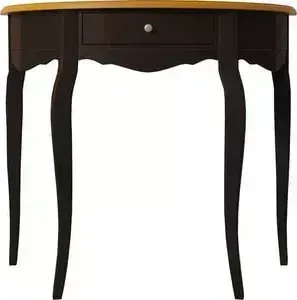 Столик туалетный Etagerca Leontina ST9324ETG/BLK овальный