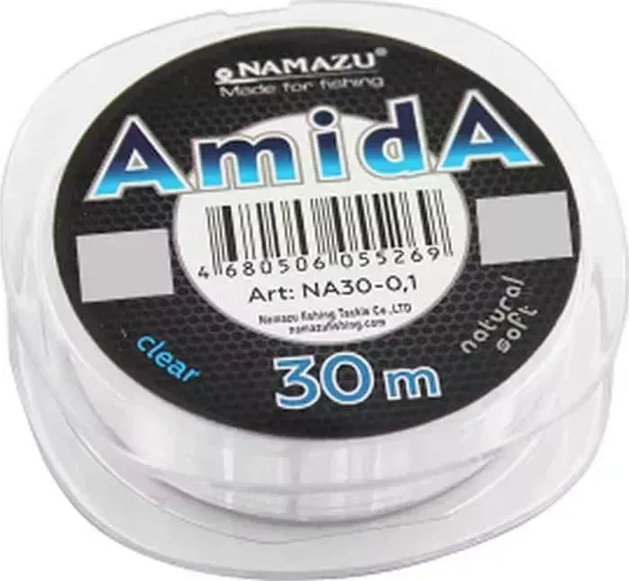 Леска Namazu Amida, L-30 м, d-0,1 мм, test-1,50 кг, прозрачная