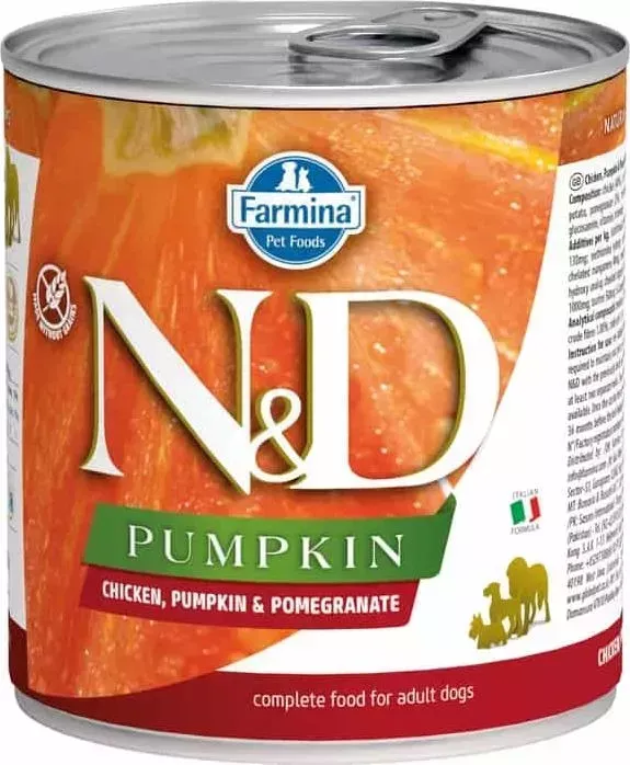 Консервы Farmina N&D Adult Dog Chicken, Pumpkin & Pomegranate беззерновой с курицей, тыквой и гранатом для взрослых собак 285г