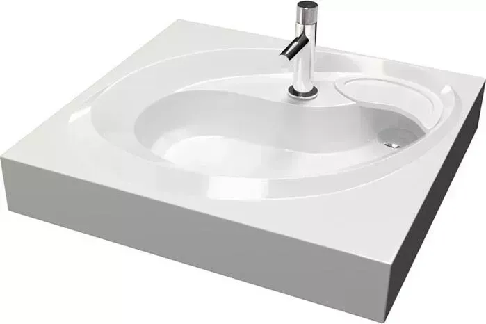 Раковина над стиральной машиной Madera Ameli 60х55 с кронштейнами и сифоном