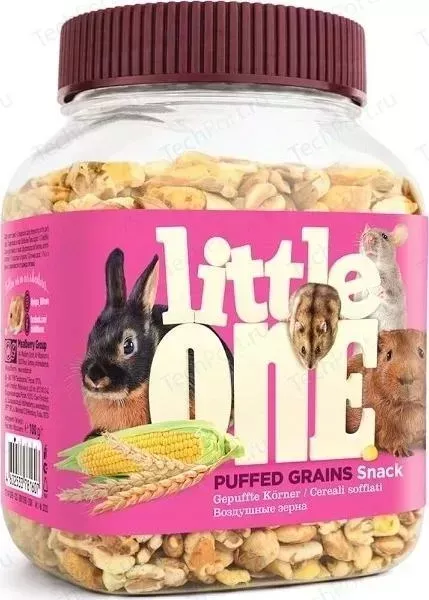 Лакомство Little One Puffed Grains Snack воздушные зерна для всех видов грызунов 100г