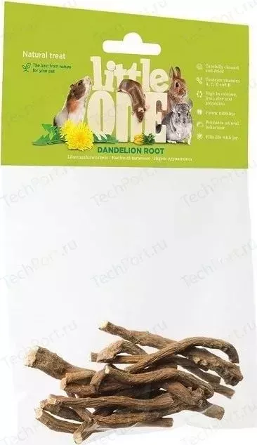 Лакомство Little One Natural Treat Dandelion Root корни одуванчика для всех видов грызунов 35г