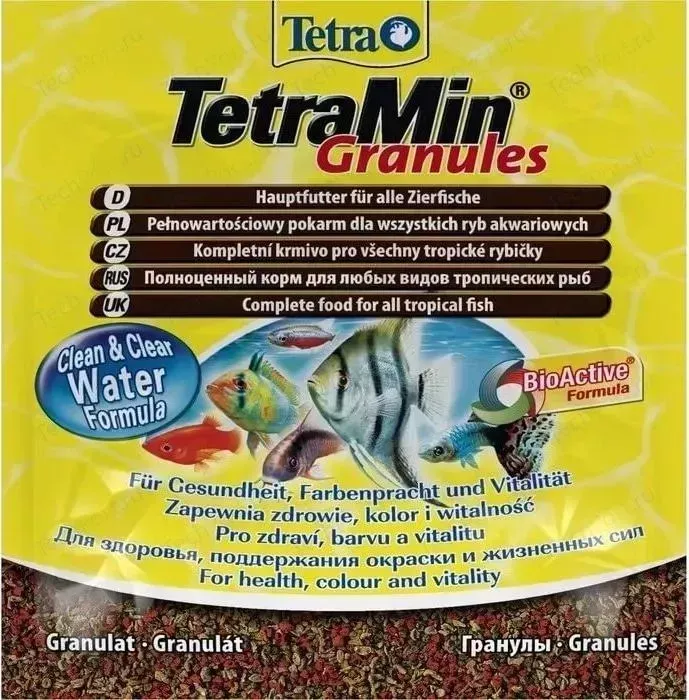 Корм Tetra Min Granules Complete Food for All Tropical Fish гранулы для всех видов тропических рыб 15г (134492)