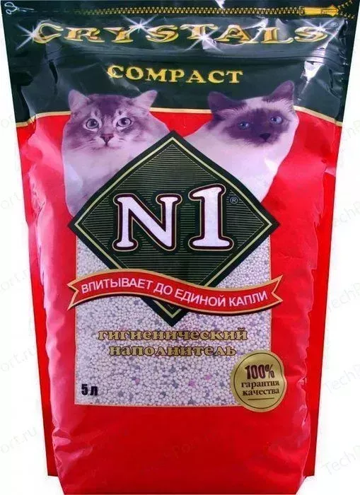 Наполнитель N1 Crystals Compact комкующийся для кошек 5л (92301)