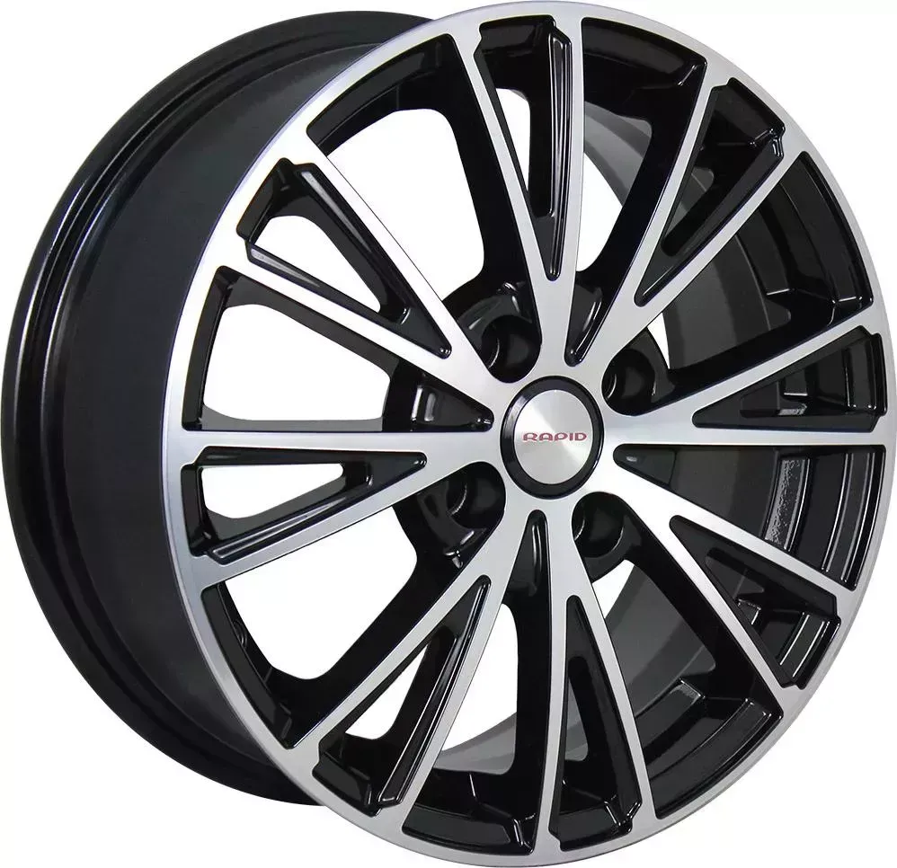 Диск автомобильный RAPID Меандр-оригинал 6x16/4x100 ET49 D54.1 алмаз-черный-SK 6X16/4X100