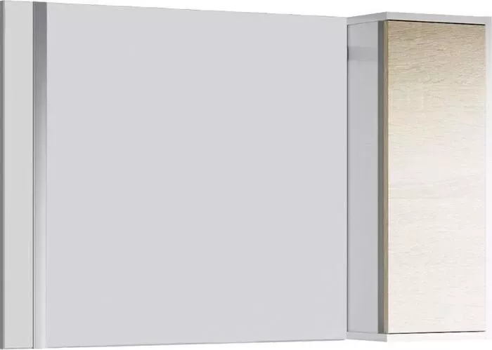 Зеркальный шкаф Aqwella Майами 100 дуб сонома/белый (Mai.02.07, Mai.04.25)
