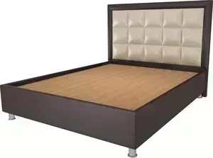 Кровать OrthoSleep Альба шоколад-бисквит жесткое основание 160х200