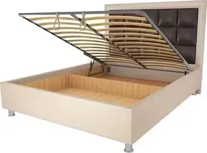 Кровать OrthoSleep Альба бисквит-шоколад механизм и ящик 160х200