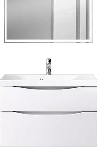 Тумба с раковиной BELBANGO с Marino-H60 80 PR bianco lucido (MARINO-H60-800-2C-SO-BL-P, BB800/450-LV-MR-PR)