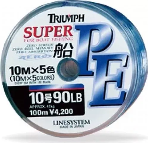 Шнур плетеный Linesystem Triumph Fune PE 6 (0,405мм) 100м multicolor