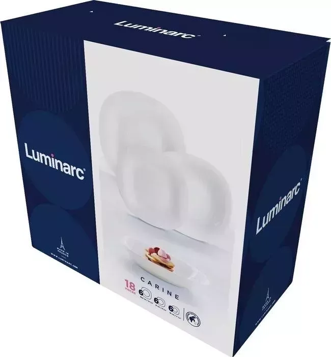 Набор столов LUMINARC ой посуды 18 предметов Carine White (N2184)