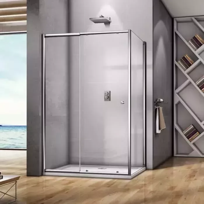 Душевой уголок Good Door Lira WTW+SP 130х80 с поддоном, прозрачный, хром