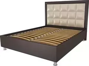 Кровать OrthoSleep Альба шоколад-бисквит ортопед.основание 180х200