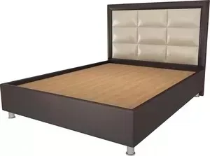 Кровать OrthoSleep Виктория шоколад-бисквит жесткое основание 90х200