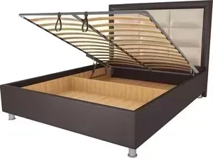 Кровать OrthoSleep Виктория шоколад-бисквит механизм и ящик 90х200