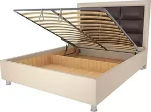 Кровать OrthoSleep Виктория бисквит-шоколад механизм и ящик 140х200