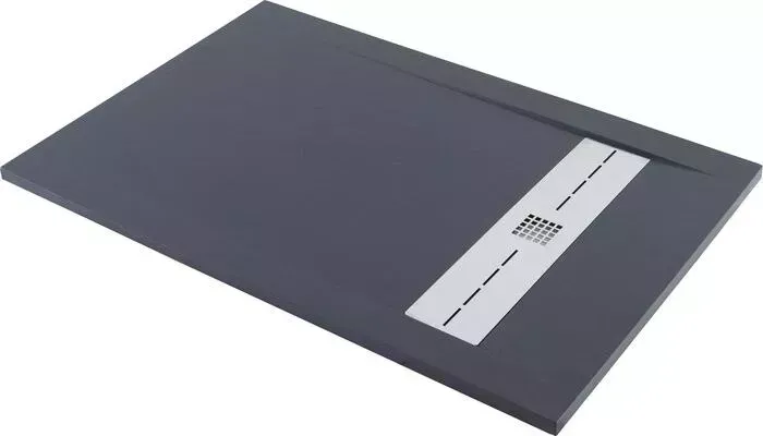 Душевой поддон AQUANET Delight 140x80 с сифоном, черный камень