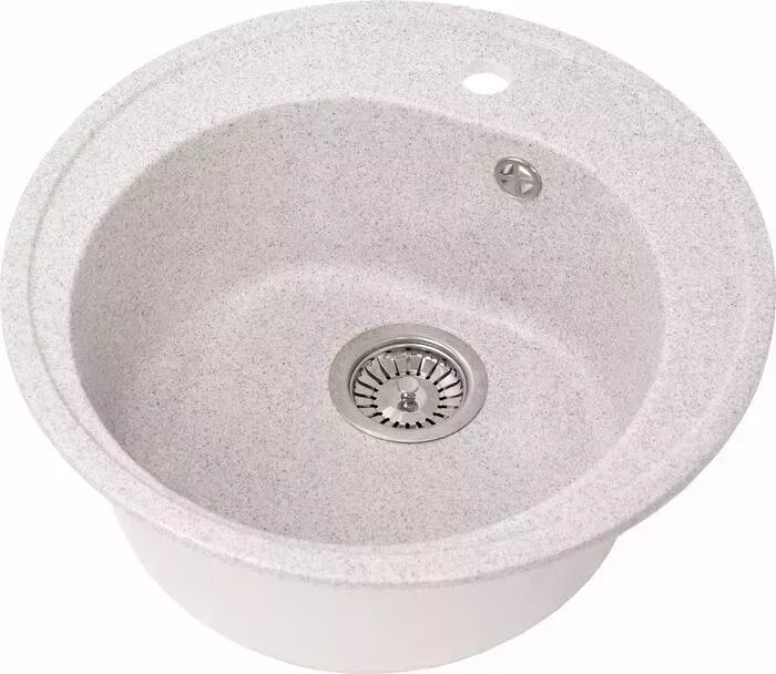 Мойка кухонная GREENSTONE GRS-08-310 серая, с сифоном