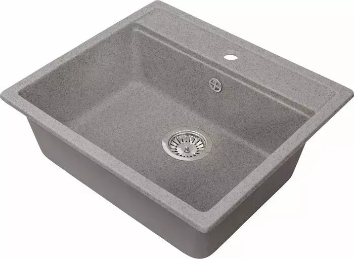 Мойка кухонная GREENSTONE GRS-06-309 темно-серая, с сифоном
