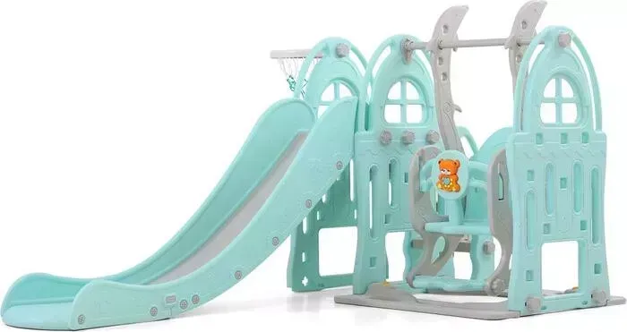 Горка PERFETTO SPORT + качели Замок PS-047-M ментол