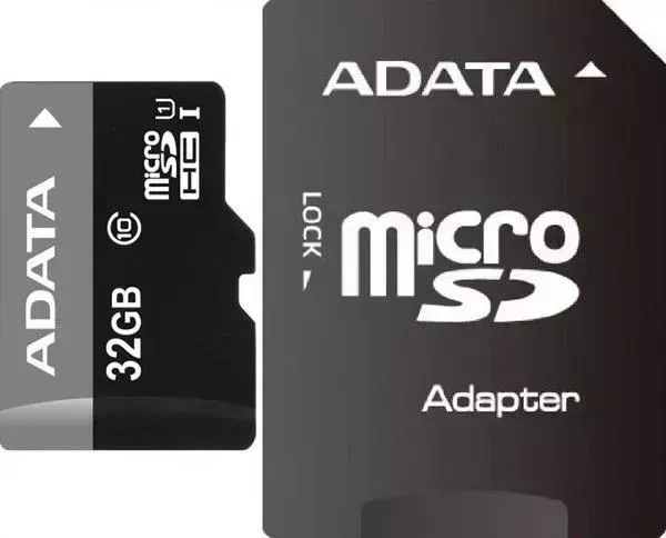 SD карта A-DATA microSDHC 32Gb Class10 AUSDH32GUICL10-RA1 + adapter