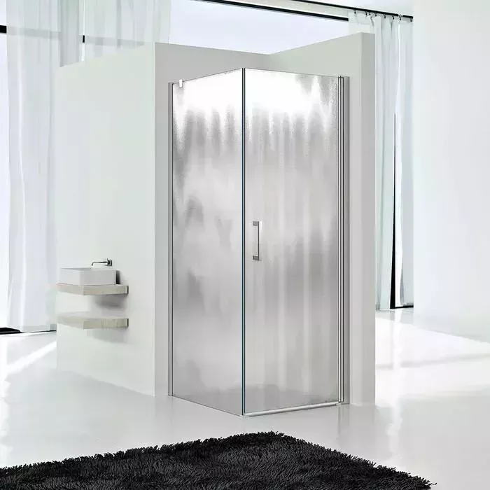 Душевой уголок Vincea Orta VSR-1O 80x80x190 петли справа, профиль хром, стекло шиншилла (VSR-1O8080CH-R)