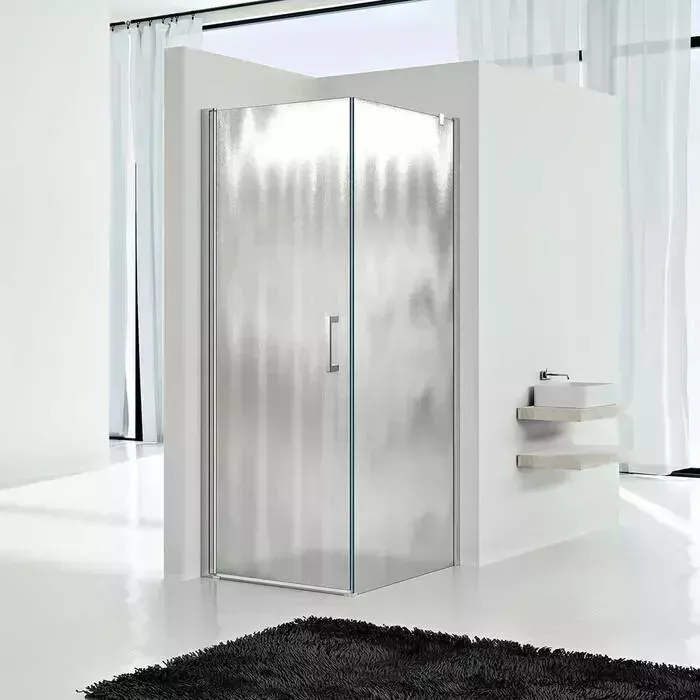 Душевой уголок Vincea Orta VSR-1O 80x80x190 петли слева, профиль хром, стекло шиншилла (VSR-1O8080CH-L)