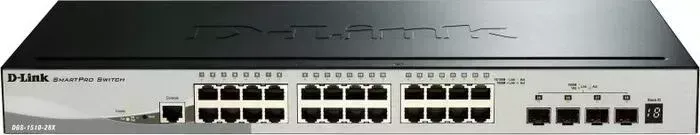 Коммутатор D-LINK DGS-1510-28X 24G 4SFP+ настраиваемый