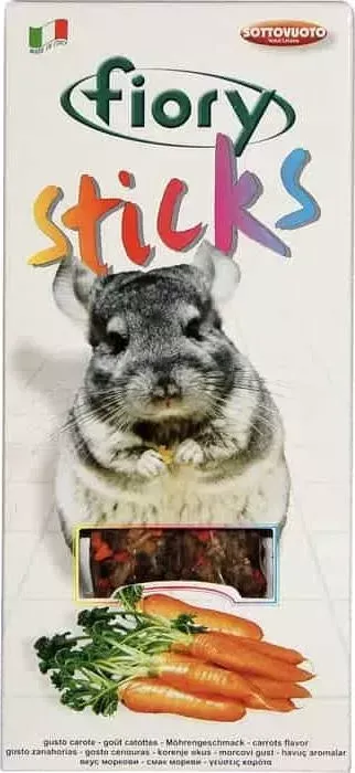 Лакомство Fiory Sticks for Chinchillas Taste Carrots с морковью палочки для шиншилл 2х40г