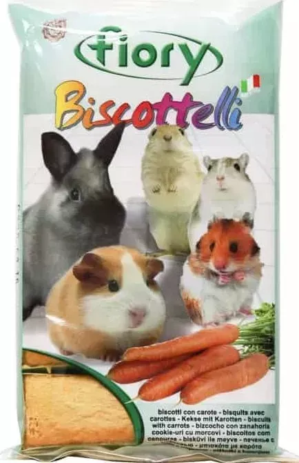Лакомство Fiory Biscottelli Biscuits with Carrots for Rodents бисквиты с морковью для грызунов 30г