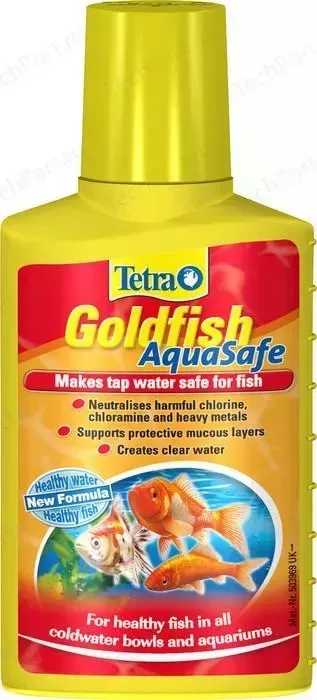 Кондиционер Tetra Goldfish AquaSafe Makes Tap Water Safe for Fish подготовка водопроводной водя для аквариума с золотыми рыбками 100мл (770423)