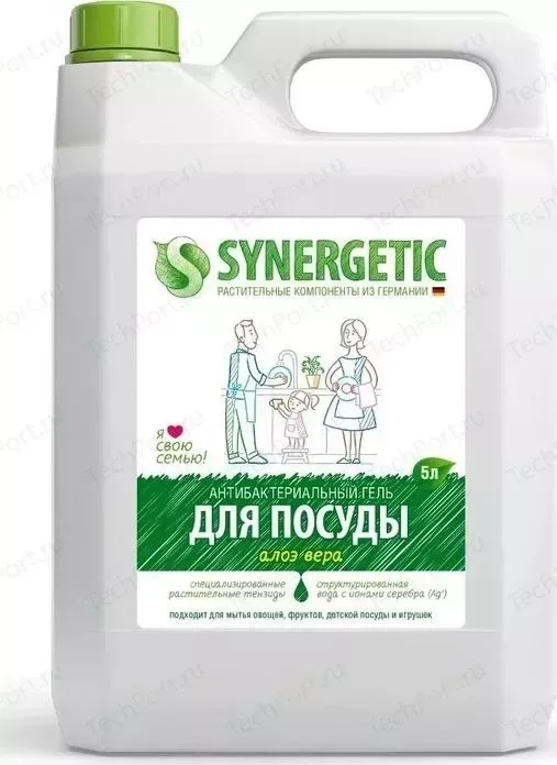 Средство Synergetic для мытья посуды АЛОЭ, концентрированное , 5 л