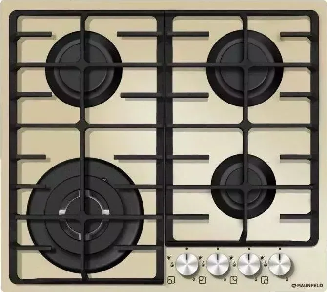 Панель варочная газовая MAUNFELD MGHG.64.76RIB CREAM GLASS
