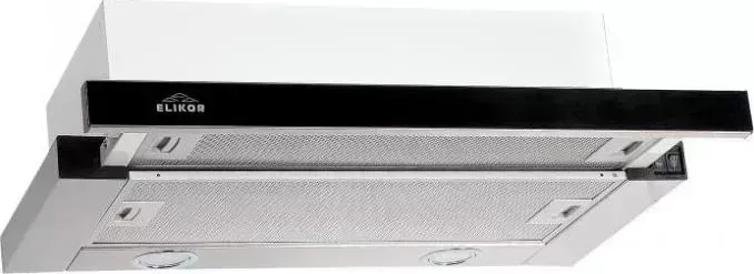 Вытяжка ELIKOR Интегра GLASS 60Н-400-В2Г нерж / черное стекло