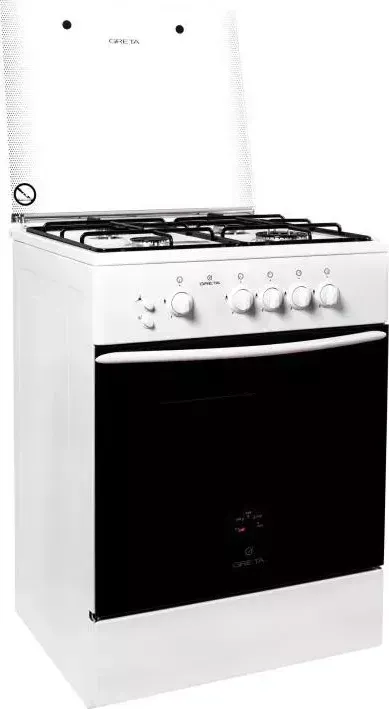 Плита газовая GRETA 600 исп. 06 белая (щиток)