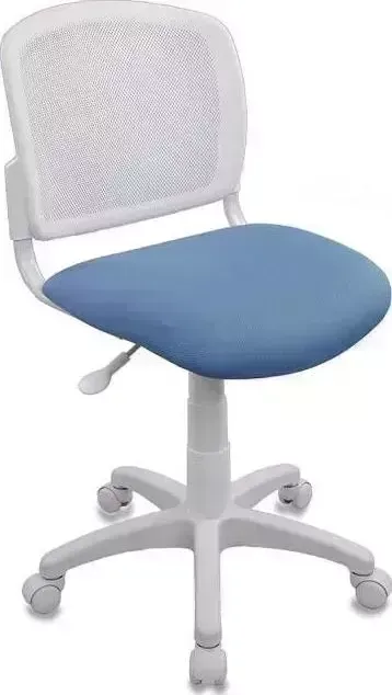 Кресло офисное БЮРОКРАТ CH-W296NX/26-24 TW-15 спинка сетка белый сиденье голубой