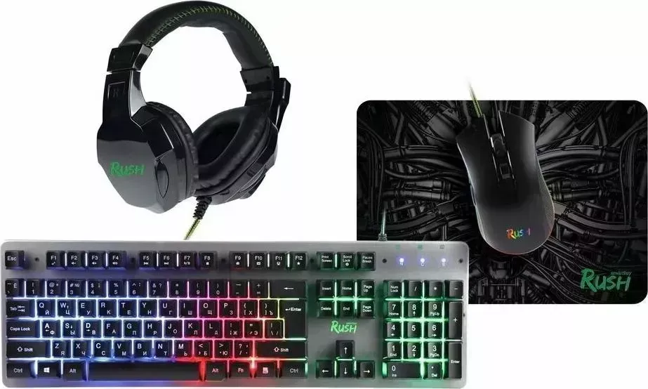 Клавиатура и мышь Rush Smartbuy SBC-777G-K RUSH Kraken Комплект мыши и клавиатуры