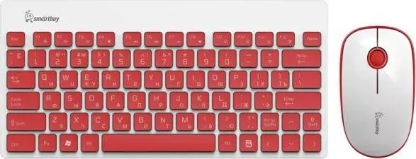 Клавиатура и мышь SMARTBUY SBC-220349AG-RW красно-белый Комплект мыши и клавиатуры