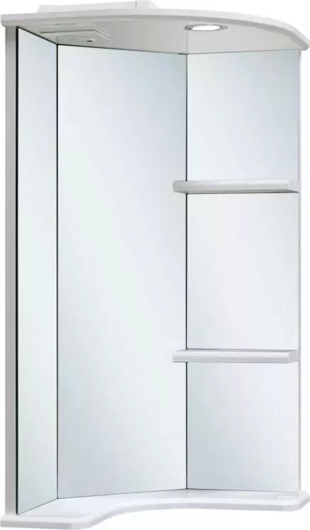 Шкаф с зеркалом Runo БРАВО 40 навесной, угловой, белый (Вн Ш5 RUNO)