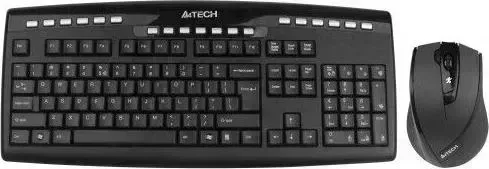 Клавиатура и мышь A4TECH W 9200F USB черный Комплект мыши и клавиатуры W