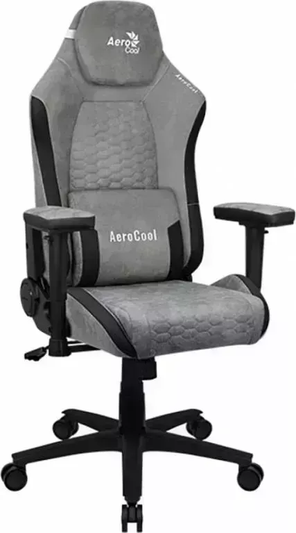 Кресло офисное AEROCOOL Crown AeroSuede Stone Grey