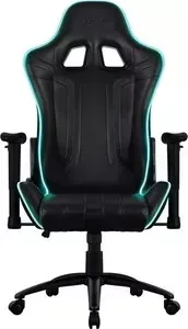 Кресло офисное AEROCOOL AC120 RGB-B черное с перфорацией и RGB подсветкой