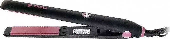 Прибор для укладки волос DELTA DL-0534 черный с розовым