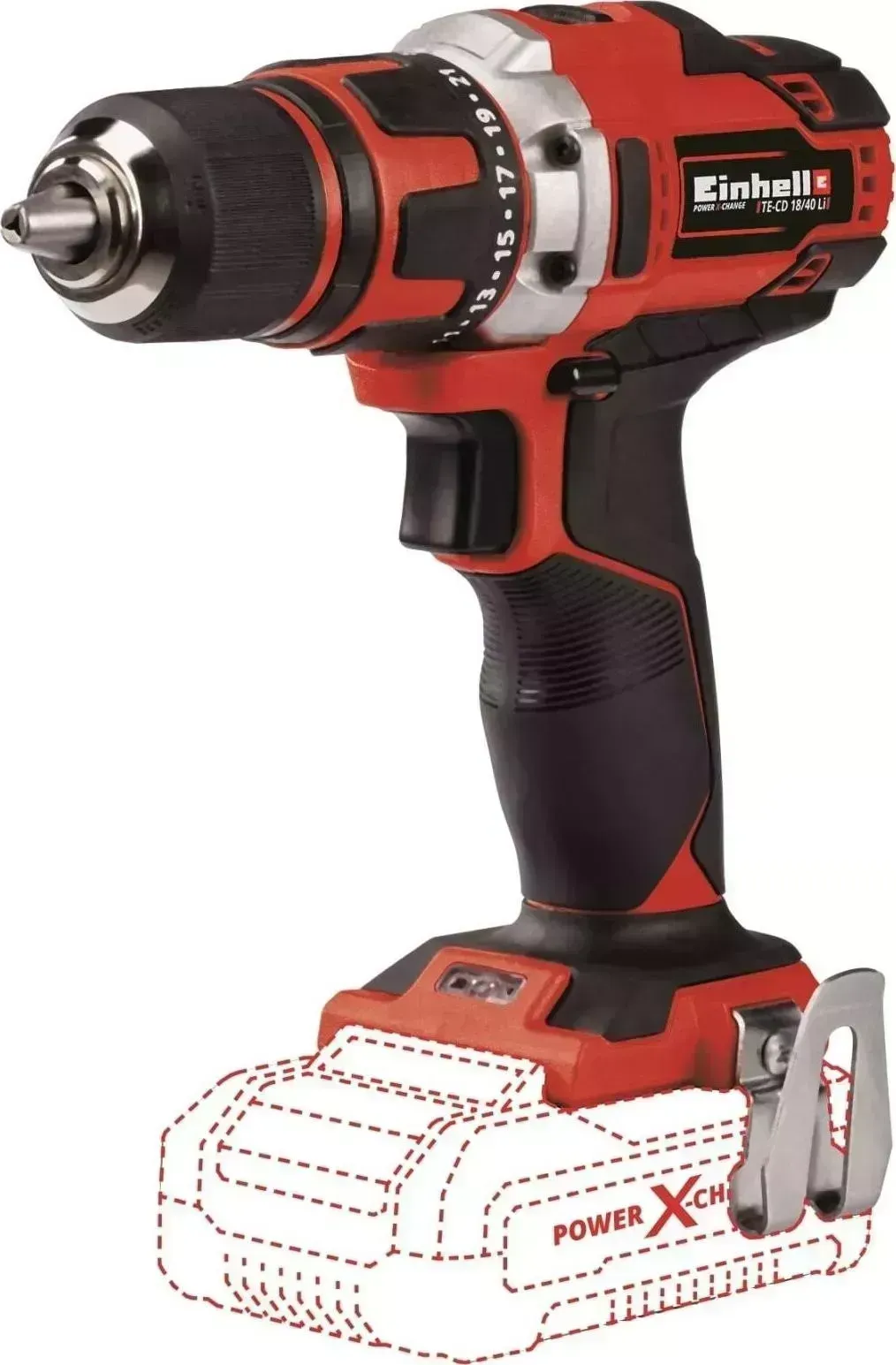 Дрель аккумуляторная EINHELL PXC TE-CD 18/40 Li-Solo (4513925)