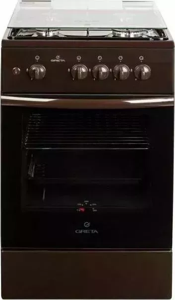 Плита газовая GRETA 1470 ГЭ 09 коричневый с ЧР (GE 5002 CG 38B)