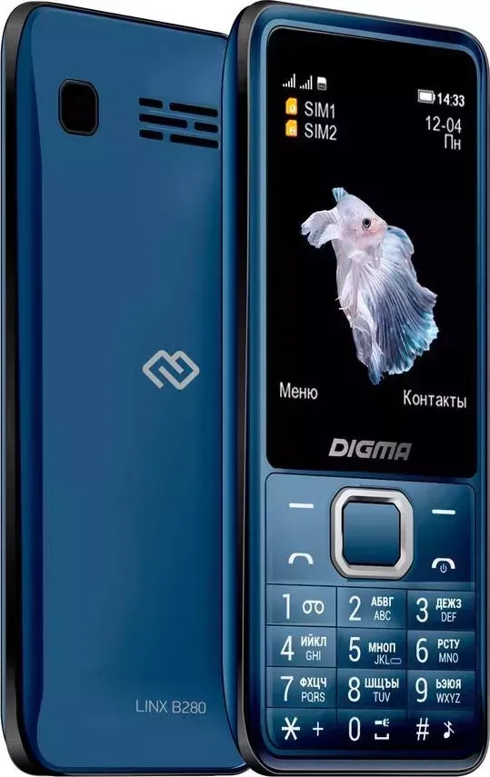 Мобильный телефон DIGMA Смартфон LINX B280 32Mb темно-синий