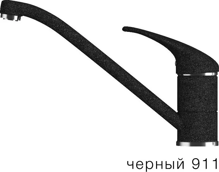 Смеситель для кухни TOLERO Низкий черный (911)