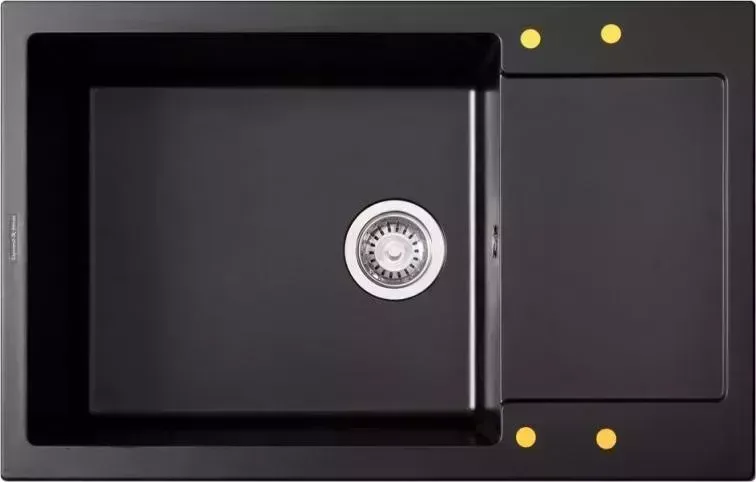 Мойка кухонная  Rechteck 780.490 черный базальт