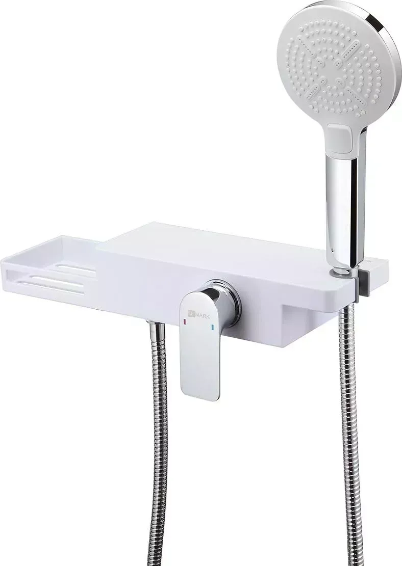 Смеситель для ванны LEMARK Unibox LM6903CW хром-белый
