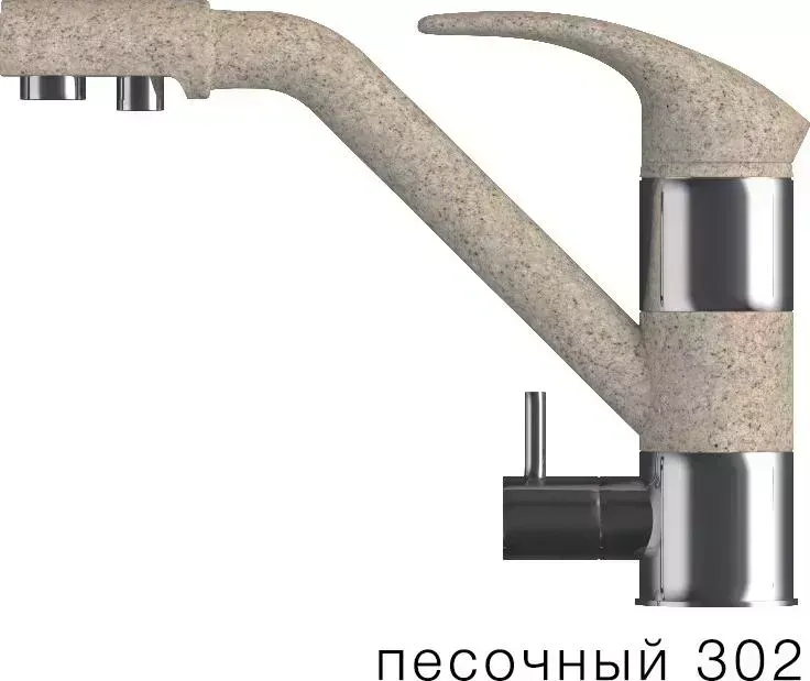 Смеситель для кухни  Polygran ДУО (N302)